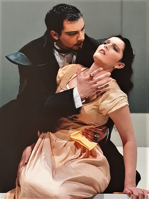 Ante Jerkunica (Wurm) i Adela Golac Rilović (Luisa), Giuseppe Verdi <em>Luisa Miller</em>, HNK Split, 2005. 