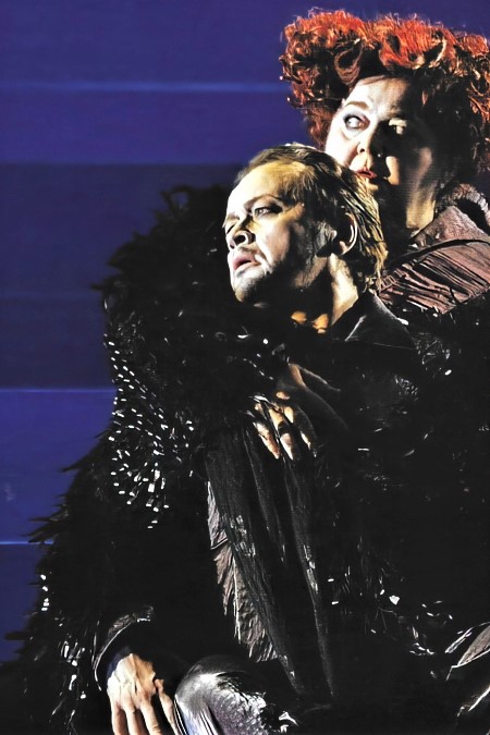 Davor Radić (Telramund) i Ivanka Boljkovac (Ortrud), Richard Wagner, <em>Lohengrin</em>, HNK u Zagrebu, 2013. 