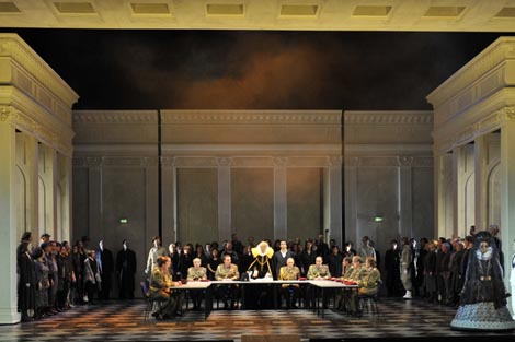 Nationaltheater Mannheim: Giuseppe Verdi, Don Carlo, dir. Alois Seidlmeier, red. Jens-Daniel Herzog, foto: Jörg Michel