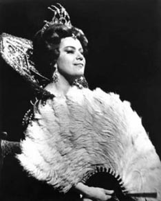 Elena Obrazcova kao Marina Mnišek u Borisu Godunovu, foto: Georgy Solovyov, Teatarski muzej Boljšoja