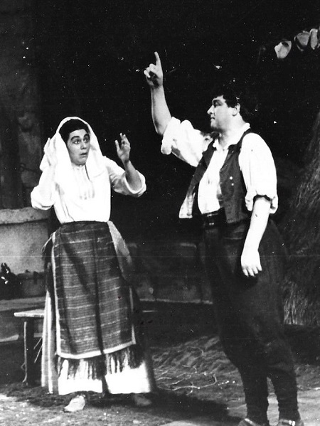 Marijana Radev (Doma) i Josip Gostič (Mića), Hrvatsko narodno kazalište u Zagrebu, 1954.