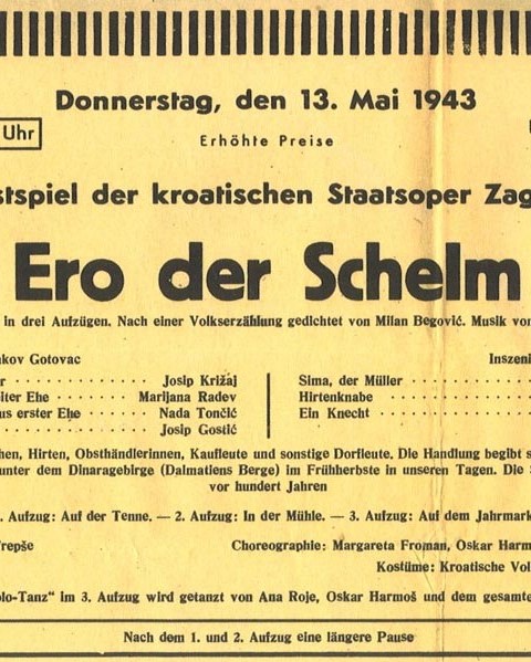 Gostovanje ansambla Opere Hrvatskog državnog kazališta u Beču 1943.