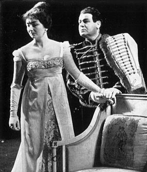 Mirka Klarić (Nataša) i Franjo Paulik (Anatolij Kuragin) – Sergej Prokofjev, Rat i mir, HNK u Zagrebu, 1961.