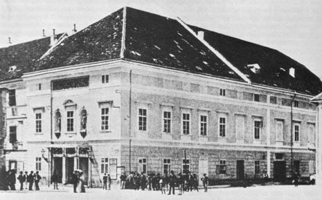 Zgrada Stankovićeva kazališta u kojoj su se predstave održavale od 1834. do 1894. 