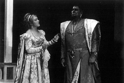 Andrica Dumanić (Desdemona) i Ilija Žižak (Otello) – Giuseppe Verdi, Otello, Narodno kazalište Split, 1955.