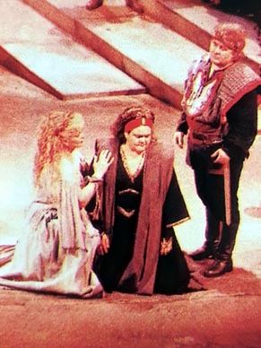 Olga Šober (Zorka), Ivanka Boljkovac (Irmengarda) i Janez Lotrič (Porin) – Vatroslav Lisinski, Porin, HNK u Zagrebu, premijera 1993.