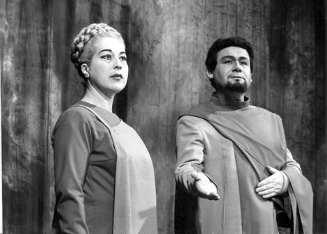 Franjo Paulik i Janja Hanžek (Govornici) – Benjamin Britten, Lukrecija, HNK u Zagrebu, 1951.