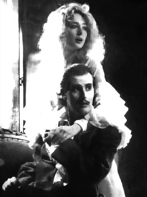 Ewa Izykowska (Grofica Rosina) i Josip Lešaja (Grof Almaviva), Wolfgang Amadeus Mozart <em>Figarov pir</em>, Beč, Schönbrunn 1986/1987.