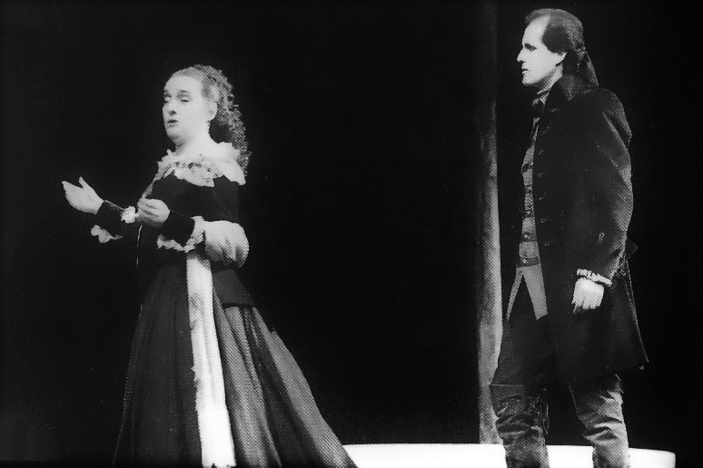 Dunja Vejzović (Thérèse) i Josip Lešaja (André Thorel), Jules Massenet <em>Thérèse</em>, HNK u Zagrebu premijera 1989. 