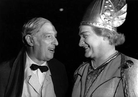 Clemens Krauss i Josip Gostič nakon premijere Lohengrina, Bečka državna opera 1951.