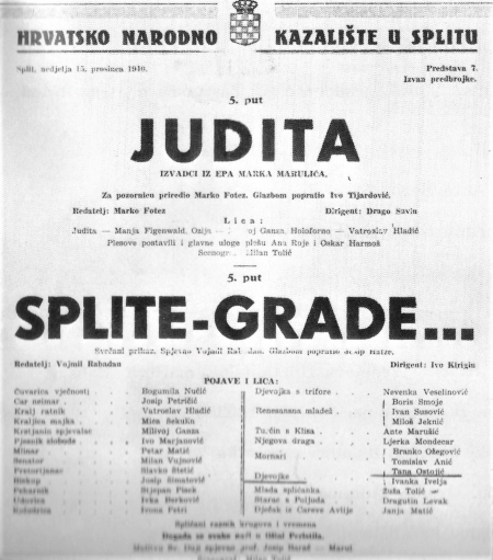 Otvorenje Hrvatskoga narodnog kazališta u Splitu 15. prosinca 1940.