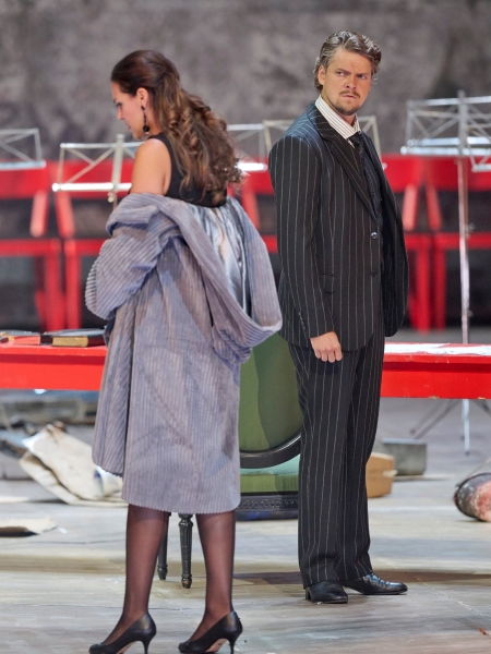 Federica Lombardi (Vitellia), Peter Kellner (Publio), © Wiener Staatsoper / Michael Pöhn