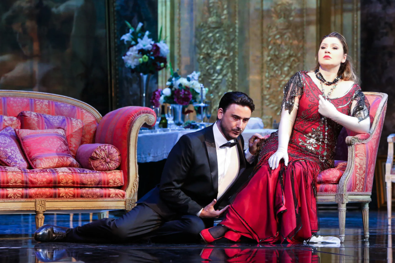 Raffaele Abete (Alfredo) i Lana Kos (Violetta), Giuseppe Verdi, <em>Traviata</em>, HNK u Zagrebu 2022. 