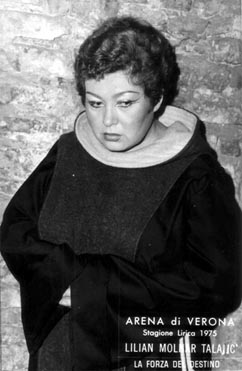 Ljiljana Molnar-Talajić (Leonora) – Giuseppe Verdi, Moć sudbine, Arena u Veroni, 1975.