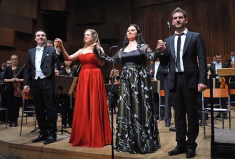 Ivan Repušić, Ilijana Korać, Ljudmila Monastirska, Marko Mimica i Simfonijski orkestar HRT-a