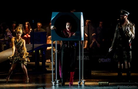 28. Muzički biennale Zagreb, Muzička akademija, Akademija dramske umjetnosti, Akademija likovnih umjetnosti, Tekstilno-tehnološki fakultet, Hrvatsko narodno kazalište u Zagrebu: Boris Papandopulo, Madame Buffault, dir. Mladen Tarbuk, red. Dora Ruždjak Podolski, foto: © Mirko Cvjetko