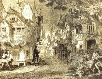 Majstori pjevači, scena u 2. činu na praizvedbi