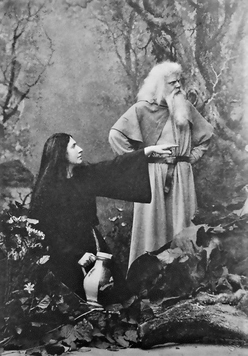 Milka Trnina (Kundry) i Felix Kraus (Gurnemanz), Richard Wagner <em>Parsifal</em>, Bayreuthske svečane igre 1899.