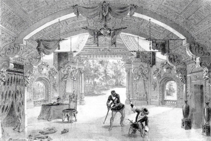 Prizor s praizvedbe <em>Otella</em> u milanskoj Scali 5. veljače 1887.