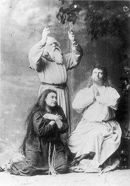 Amalie Materna (Kundry), Emil Scaria (Gurnemanz) i Hermann Winkelmann (Parsifal) na praizvedbi 1882.