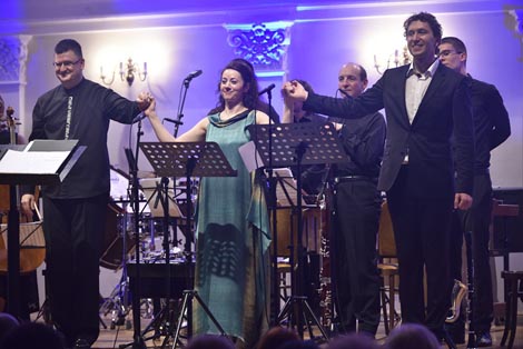 Finale natjecanja 5-Minute Opera: Saša Britvić, Monika Cerovčec, Krešimir Stražanac i Festivalski ansambl, foto: MBZ