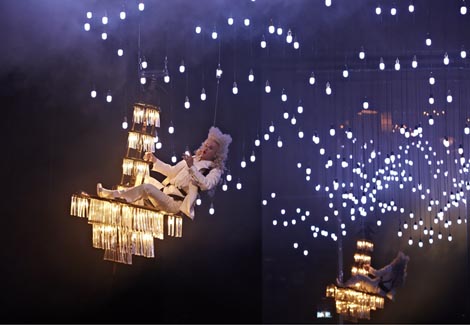 Andreas Wolf (Jupiter); Opera u Stuttgartu: Jean Philippe Rameau, Plateja (Platée), dir. Ch. Curnyn, red. C. Bieito, foto: A.T. Schaefer