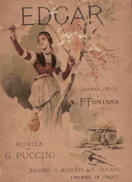 Naslovnica libreta opere <em>Edgar</em>