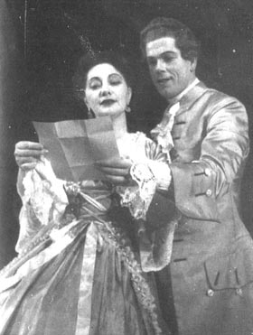 Nada Tončić (Manon) i Rudolf Francl (Des Grieux) – Jules Massenet, Manon, HNK u Zagrebu, 1954. 