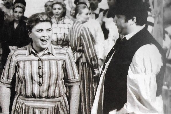 Sanja Toth-Špišić (Ruža) i Damir Fatović (Blaško), Josip Andrić <em>Dužijanca</em>, HNK u Osijeku, 1994.