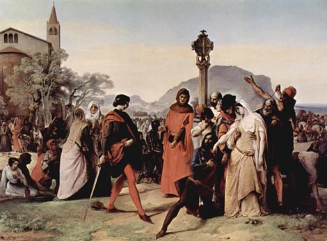 Francesco Hayez, Sicilijanska večernja, 1846., foto: wikipedia