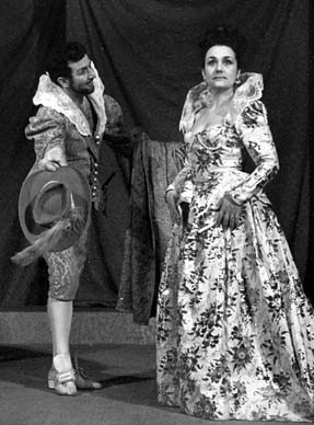 Zlatko Foglar (Don Juan) i Štefica Petrušić (Donna Elvira) – Wolfgang Amadeus Mozart, Don Juan, HNK u Osijeku, 1968.
