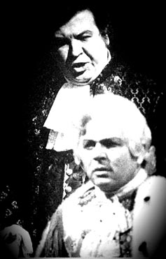 Vladimir Ruždjak (Anckarstrom) i Stojan Stojanov (Gustav III.) – Giuseppe Verdi, Krabuljni ples, HNK u Zagrebu, 1975., foto: Robert Valai