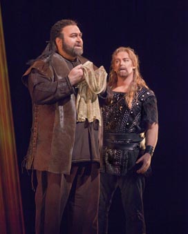 Metropolitan Opera New York: Richard Wagner, Sumrak bogova, dir. Fabio Luisi, red. Robert Lepage, foto: Ken Howard/Metropolitan Opera