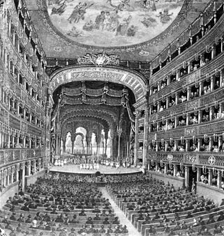 Teatro di San Carlo, Napulj, foto: Giorgio Sommer, oko 1800.