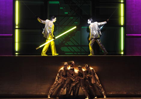 Lars Moller (Serse), Szabolcs Brickner (Temistocle); Johann Christian Bach, Temistocle, red. Joachim Schlömer, dir. Reinhard Goebel, foto: Hans Jörg Michel.