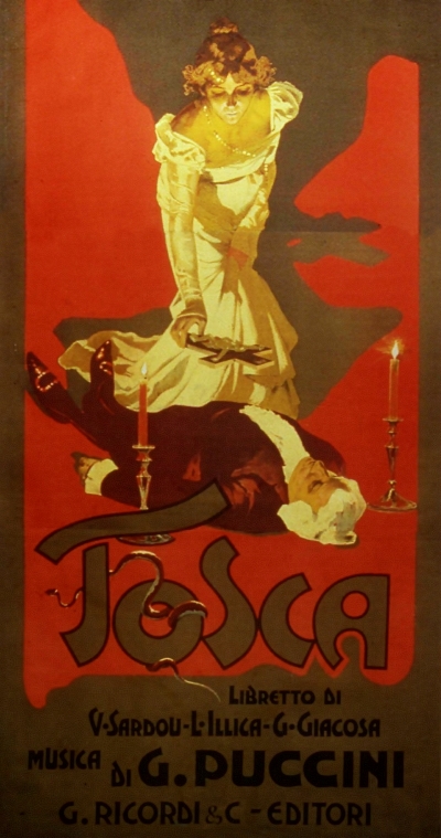 Poster opere <em>Tosca</em> Giacoma Puccinija