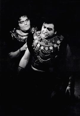 Ivanka Boljkovac (Aida) i Viktor Bušljeta (Radames) – Giuseppe Verdi, Aida, HNK u Zagrebu, premijera 1989.