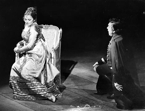 Mirka Klarić (Liza) i Viktor Bušljeta (Herman) – Petar Iljič Čajkovski, Pikova dama, HNK u Zagrebu, premijera 1981.