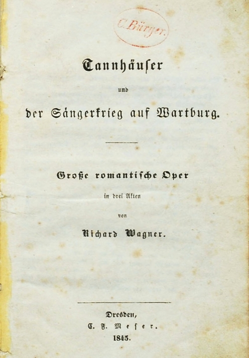 Naslovnica libreta iz 1845.