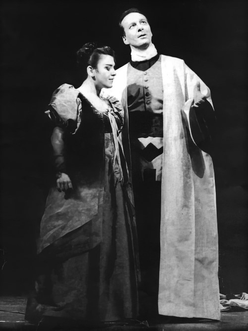 Željka Martić (Pamina) i Ivica Trubić (Sarastro), Wolfgang Amadeus Mozart <em>Čarobna frula</em>, HNK u Zagrebu, premijera 1996.