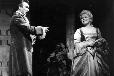 Zlatko Foglar (grof Almaviva) i Blaženka Milić (Grofica) – Wolfgang Amadeus Mozart, Figarov pir, HNK u Zagrebu, 1977.