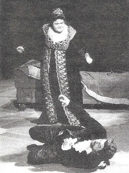 Ivanka Boljkovac (Tosca) i Valentin Enčev (Scarpia), Giacomo Puccini, <em>Tosca</em>, HNK u Zagrebu, 1995.
