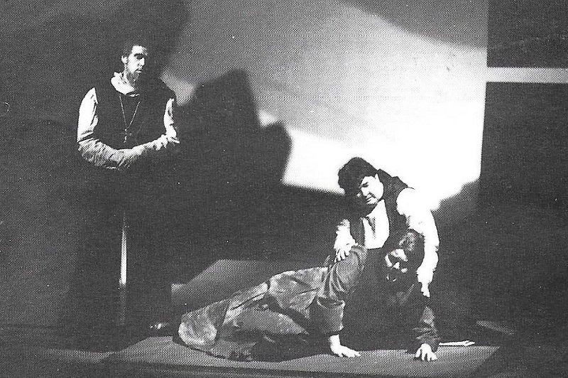 Ivica Čikeš (Gvardijan), Janez Lotrič (Don Alvaro) i Ivanka Boljkovac (Leonora), Giuseppe Verdi, <em>Moć sudbine</em>, HNK u Zagrebu, 1996.