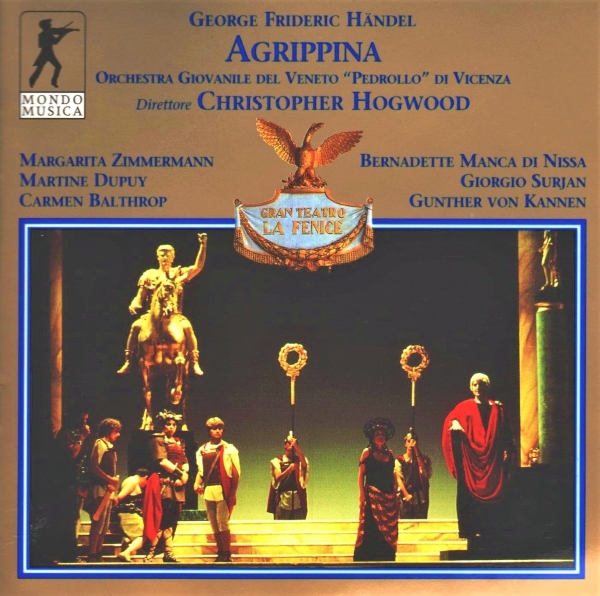 Naslovnica CD-a Händelove <em>Agrippine</em>, 1983.